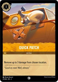 Quick Patch - Into the Inklands (3) #27/204 - Common Disney Lorcana Trading Card
