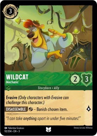 Wildcat - Mechanic - Into the Inklands (3) #92/204 - Uncommon Disney Lorcana Trading Card