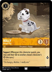 Rolly - Hungry Pup - Into the Inklands (3) #21/204 - Uncommon Disney Lorcana Trading Card