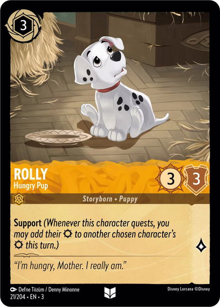 Rolly - Hungry Pup - Into the Inklands Disney Lorcana trading card