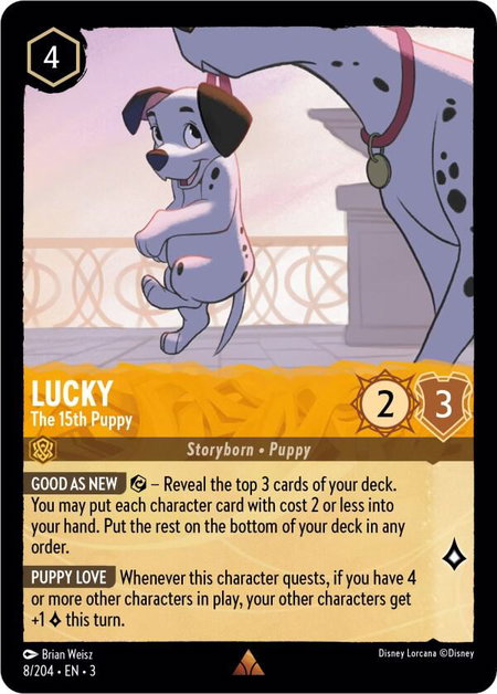 Lucky - The 15th Puppy - Into the Inklands Disney Lorcana trading card