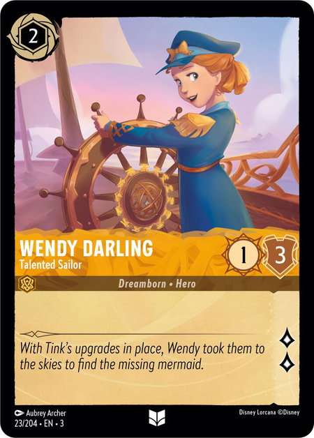 Wendy Darling - Talented Sailor - Into the Inklands Disney Lorcana trading card