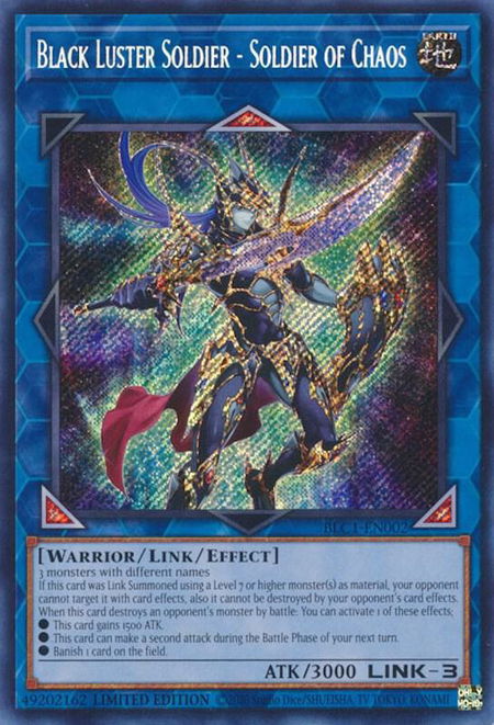 Black Luster Soldier - Soldier of Chaos - Battles of Legend: Chapter 1 YuGiOh trading card