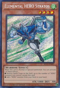 Elemental HERO Stratos - Battles of Legend: Chapter 1 (BLC1) #BLC1-EN003 - Secret Rare YuGiOh Trading Card
