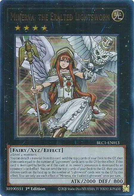 Minerva, the Exalted Lightsworn - Battles of Legend: Chapter 1 YuGiOh trading card