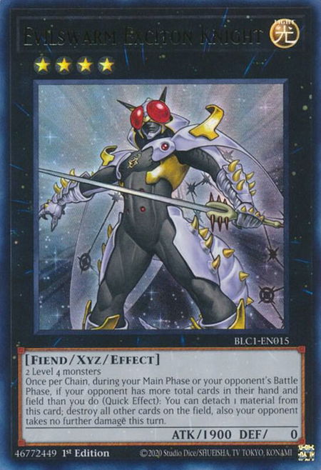 Evilswarm Exciton Knight - Battles of Legend: Chapter 1 YuGiOh trading card