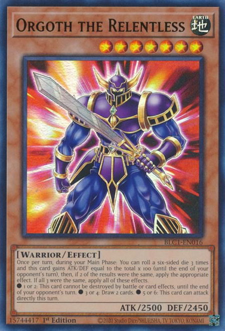 Orgoth the Relentless - Battles of Legend: Chapter 1 YuGiOh trading card