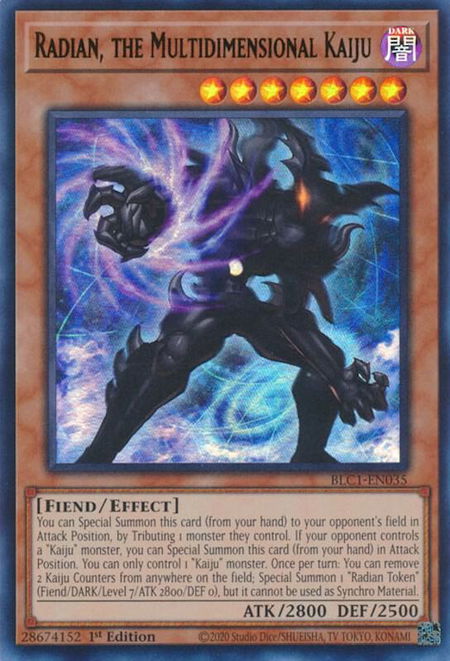Radian, the Multidimensional Kaiju - Battles of Legend: Chapter 1 YuGiOh trading card