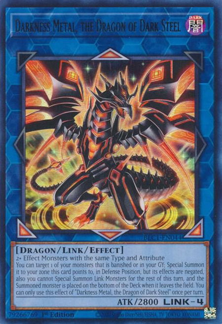 Darkness Metal, the Dragon of Dark Steel - Battles of Legend: Chapter 1 YuGiOh trading card