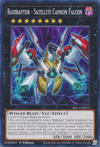 Raidraptor - Satellite Cannon Falcon - Battles of Legend: Chapter 1 (BLC1) #BLC1-EN073 - Common / Short Print YuGiOh Trading Card