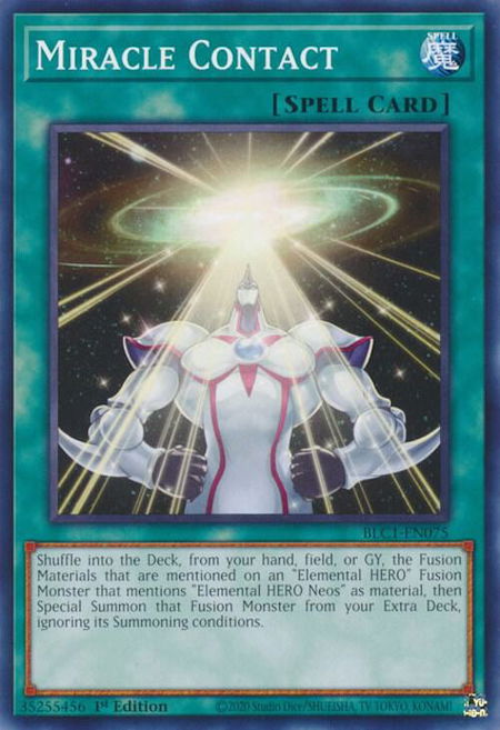 Miracle Contact - Battles of Legend: Chapter 1 YuGiOh trading card