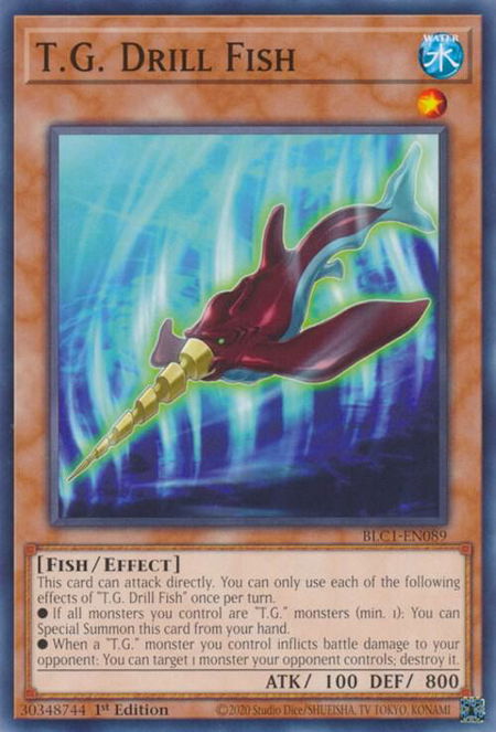 T.G. Drill Fish - Battles of Legend: Chapter 1 YuGiOh trading card