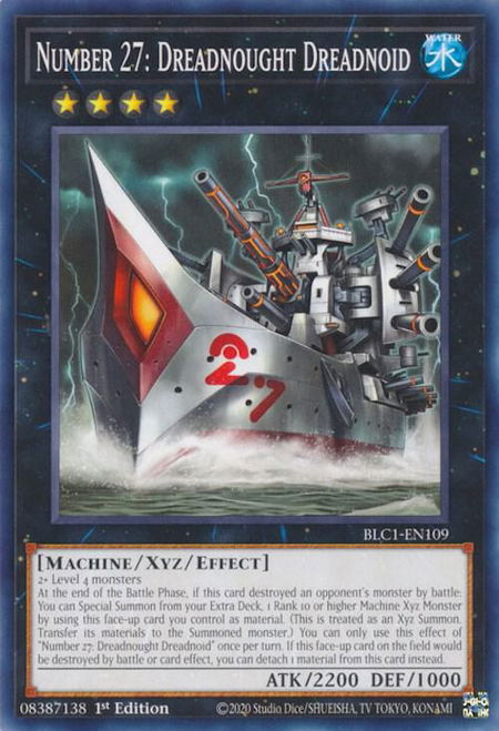 Number 27: Dreadnought Dreadnoid - Battles of Legend: Chapter 1 YuGiOh trading card