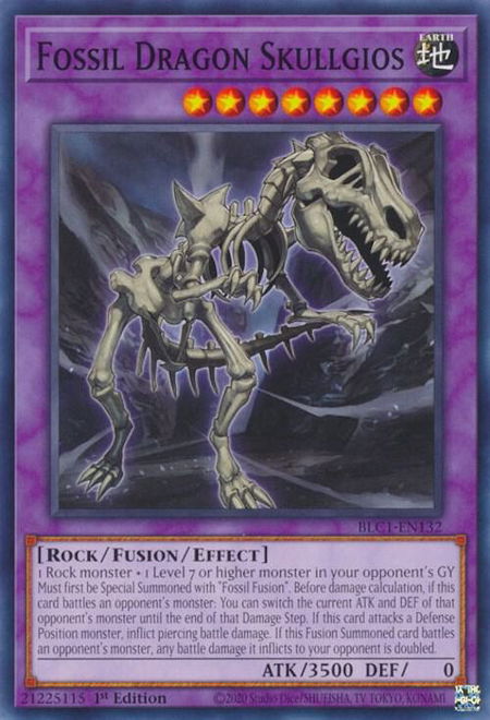 Fossil Dragon Skullgios - Battles of Legend: Chapter 1 YuGiOh trading card