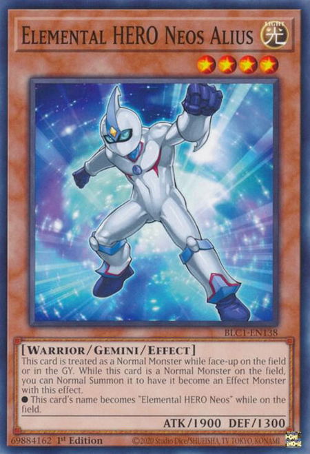 Elemental HERO Neos Alius - Battles of Legend: Chapter 1 YuGiOh trading card