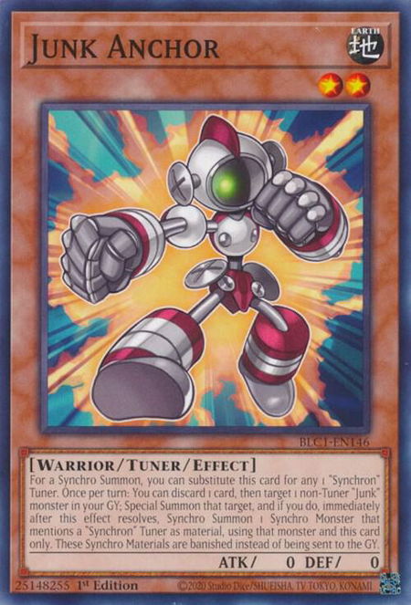 Junk Anchor trading card from Battles of Legend: Chapter 1 Junk Anchor - Battles of Legend: Chapter 1 YuGiOh trading card