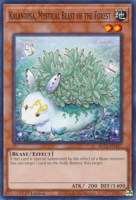 Kalantosa, Mystical Beast of the Forest - Battles of Legend: Chapter 1 YuGiOh trading card