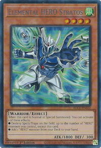 Elemental HERO Stratos (Alternate Art) (Silver) - Battles of Legend: Chapter 1 (BLC1) #BLC1-EN022 - Ultra Rare YuGiOh Trading Card