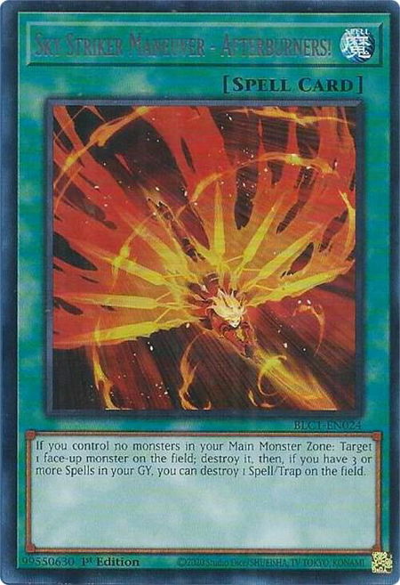 Sky Striker Maneuver - Afterburners! (Silver) - Battles of Legend: Chapter 1 YuGiOh trading card