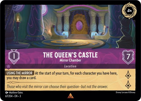 The Queen's Castle - Mirror Chamber - Into the Inklands Disney Lorcana trading card