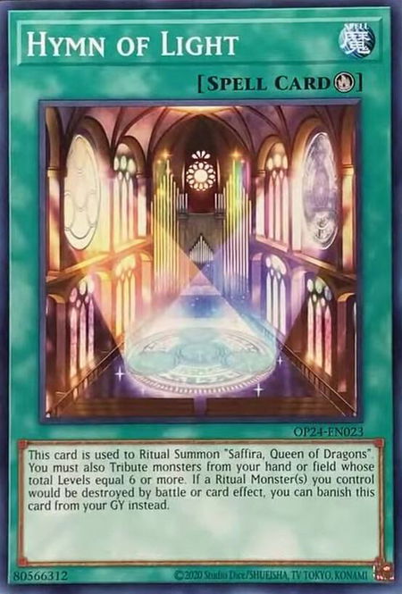 Hymn of Light - OTS Tournament Pack 24 YuGiOh trading card