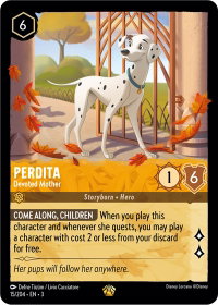 Perdita - Devoted Mother - Into the Inklands (3) #15/204 - Legendary Disney Lorcana Trading Card