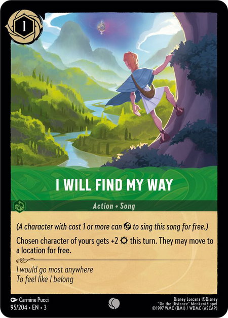 I Will Find My Way - Into the Inklands Disney Lorcana trading card