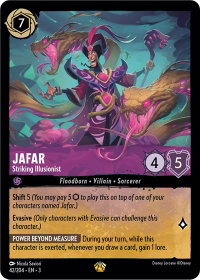 Jafar - Striking Illusionist - Into the Inklands (3) #42/204 - Legendary Disney Lorcana Trading Card