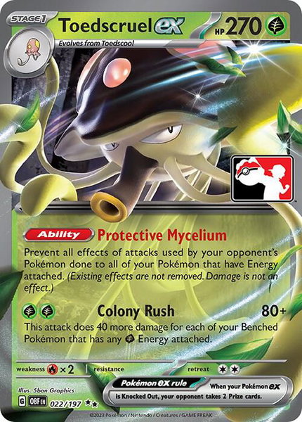 Toedscruel ex - Prize Pack Series Cards Pokémon trading card