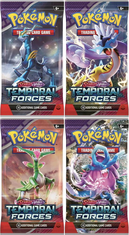 Temporal Forces Booster Pack Art Bundle [Set of 4] - SV05: Temporal Forces Pokémon trading card
