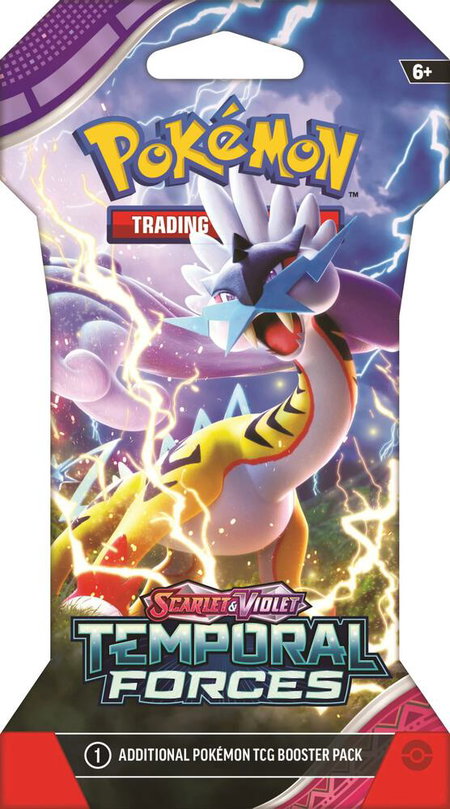 Temporal Forces Sleeved Booster Pack trading card from SV05: Temporal Forces Temporal Forces Sleeved Booster Pack - SV05: Temporal Forces Pokémon trading card