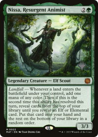 Nissa, Resurgent Animist - Promo Pack: Murders at Karlov Manor (PPMKM) #22p - Mythic Rare Magic: The Gathering Trading Card