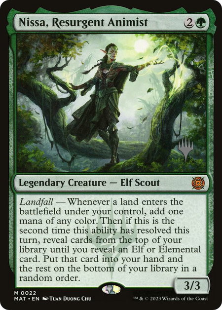 Nissa, Resurgent Animist - Promo Pack: Murders at Karlov Manor Magic: The Gathering trading card