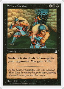 Stolen Grain - Portal Three Kingdoms (PTK) #83 - Uncommon Magic: The Gathering Trading Card