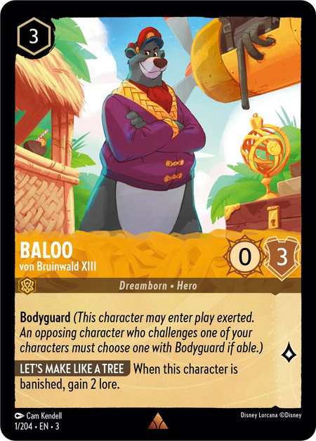 Baloo - von Bruinwald XIII - Into the Inklands Disney Lorcana trading card
