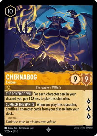 Chernabog - Evildoer - Into the Inklands (3) #3/204 - Super Rare Disney Lorcana Trading Card