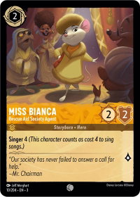 Miss Bianca - Rescue Aid Society Agent - Into the Inklands (3) #10/204 - Common Disney Lorcana Trading Card