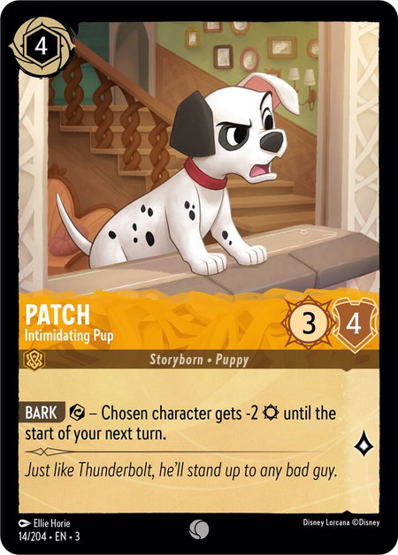 Patch - Intimidating Pup - Into the Inklands Disney Lorcana trading card