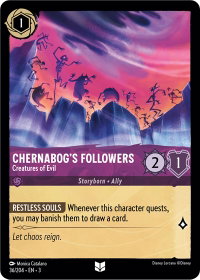 Chernabog's Followers - Creatures of Evil - Into the Inklands (3) #36/204 - Uncommon Disney Lorcana Trading Card