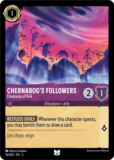 Chernabog's Followers - Creatures of Evil - Into the Inklands Disney Lorcana trading card
