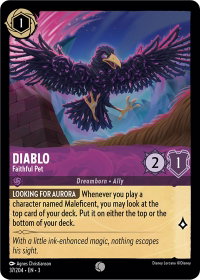 Diablo - Faithful Pet - Into the Inklands (3) #37/204 - Common Disney Lorcana Trading Card