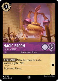 Magic Broom - The Big Sweeper - Into the Inklands (3) #46/204 - Common Disney Lorcana Trading Card