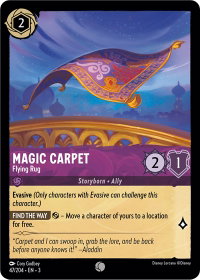 Magic Carpet - Flying Rug - Into the Inklands (3) #47/204 - Common Disney Lorcana Trading Card