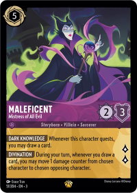 Maleficent - Mistress of All Evil - Into the Inklands (3) #51/204 - Legendary Disney Lorcana Trading Card
