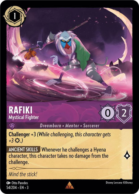 Rafiki - Mystical Fighter - Into the Inklands Disney Lorcana trading card