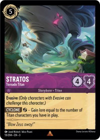 Stratos - Tornado Titan - Into the Inklands (3) #55/204 - Rare Disney Lorcana Trading Card