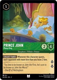 Prince John - Phony King - Into the Inklands (3) #83/204 - Uncommon Disney Lorcana Trading Card