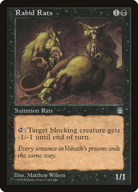 Rabid Rats - Stronghold (STH) #null - Common Magic: The Gathering Trading Card