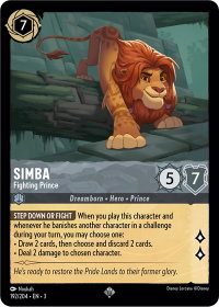 Simba - Fighting Prince - Into the Inklands (3) #192/204 - Super Rare Disney Lorcana Trading Card
