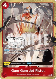 Gum-Gum Jet Pistol (Online Regional 2024) [Finalist] - One Piece Promotion Cards (OP-PR) #ST01-015 - Common One Piece Trading Card